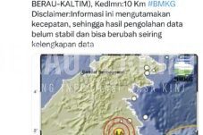 Lagi, Gempa Bumi Goyang Bulungan, Getarannya Sampai ke Berau