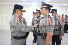 Polres Berau Gelar Sertijab Kasat Samapta dan Kapolsek Gunung Tabur dan Segah