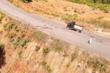 Jalan Poros ke Tiga Kampung Retak Akibat Hujan Deras, DPUPR Berau Upayakan Penanganan Sementara