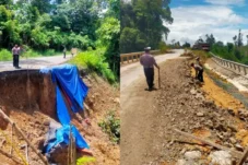 Longsor di Jalan Poros Berau-Samarinda, Polisi Pasang Rambu agar Warga Selamat