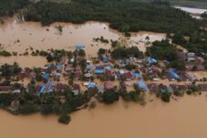 Kondisi banjir di sejumlah wilayah di Kecamatan Sambaliung.