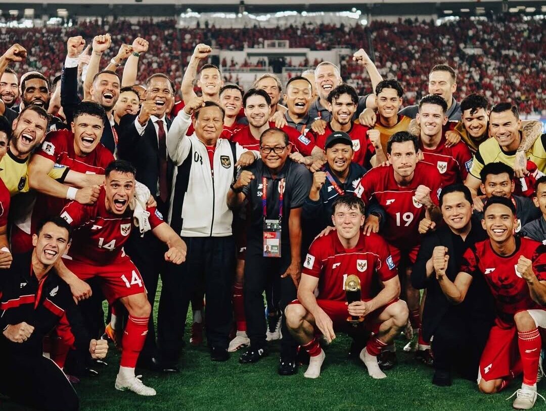 Timnas Indonesia usai laga melawan Bahrain di SUGBK, 2 Maret 2025.