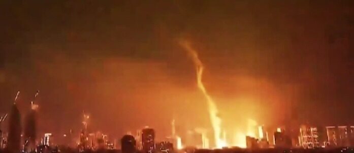 Serangan balasan Iran ke Tel Aviv Israel (X/@IRIran_Military)