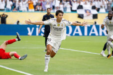 Selebrasi gol Gonzalo Garcia