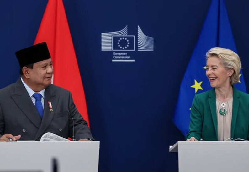 Presiden Prabowo dan Presiden Komisi UE Ursula von der Leyen