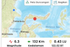 Gempa bumi di Gorontalo terasa hingga ke Berau