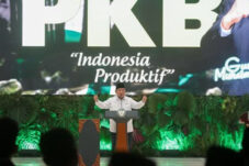 Presiden Prabowo saat berpidato di Harlah PKB