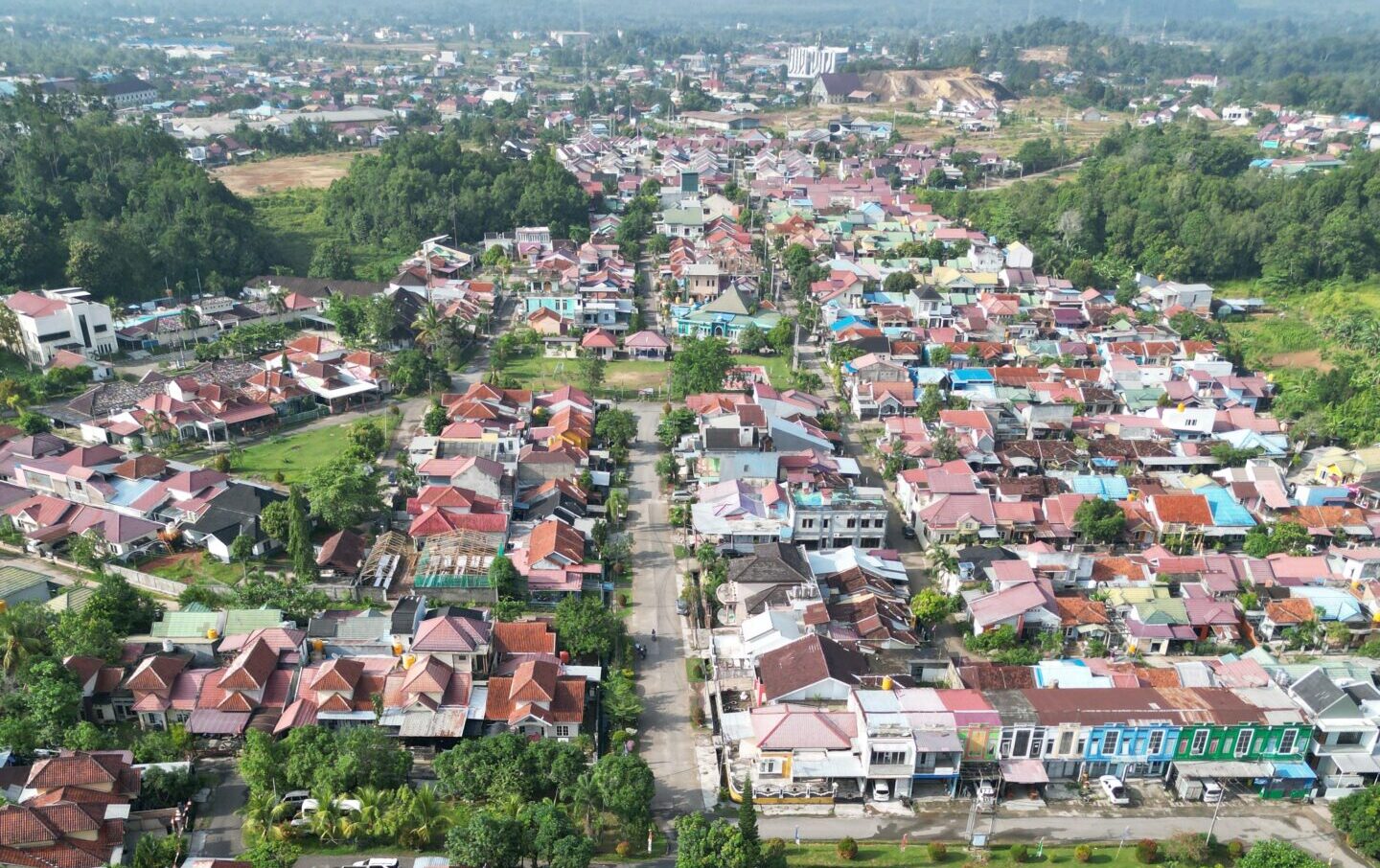 Foto udara salah satu titik Kecamatan Tanjung Redeb, Kabupaten Berau. (ZUHRIE/BT)