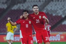 Selebrasi Jens Raven di Piala AFF U-23
