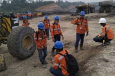 Ilustrasi aktivitas karyawan tambang PT HPU Site Berau.