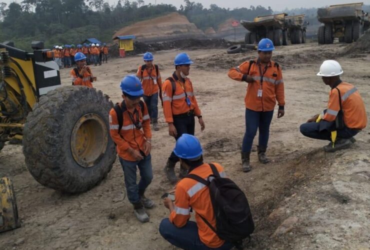 Ilustrasi aktivitas karyawan tambang PT HPU Site Berau.