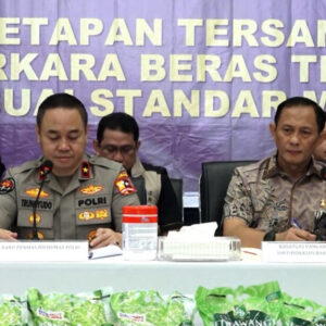 Konferensi pers Satgas Pangan Polri