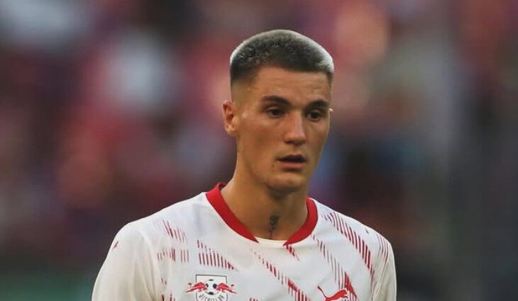Pemain RB Leipzig Benjamin Sesko