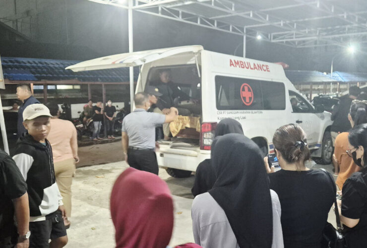 Jenazah korban pembunuhan JU saat berada di RSUD Abdul Rivai