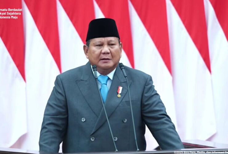 Presiden Prabowo di sidang tahunan MPR