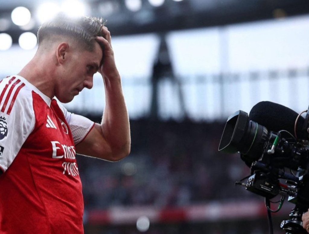 Selebrasi pemain Arsenal Viktor Gyokeres