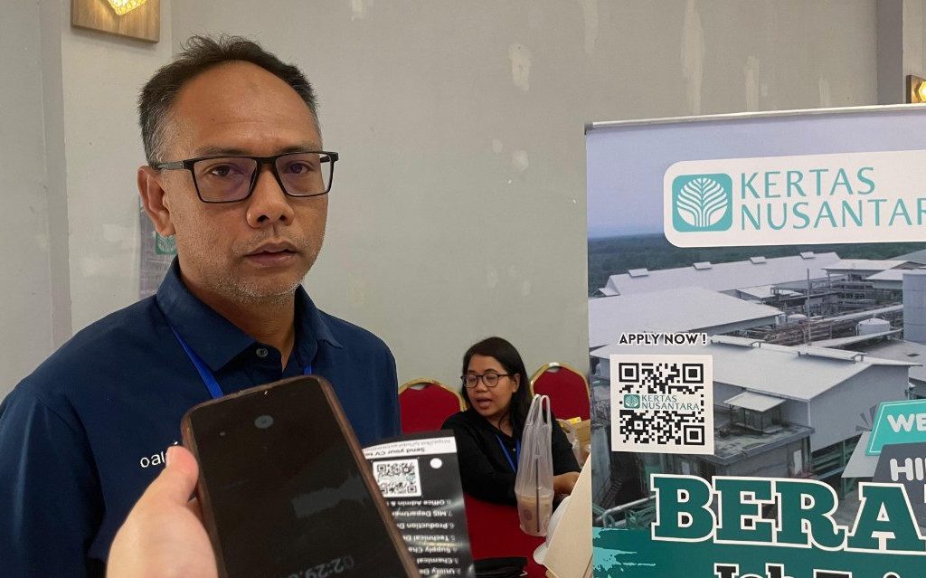 Kepala Konsultan DHM Partner, selaku pihak yang menaungi PT Kertas Nusantara, Khairul Azmi saat ditemui di Berau Job Fair 2025