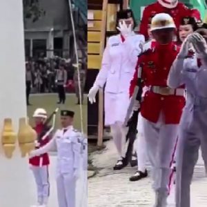 Viral bendera Merah Putih terbalik saat upacara HUT RI di Mamasa, Sulbar, paskibra menangis