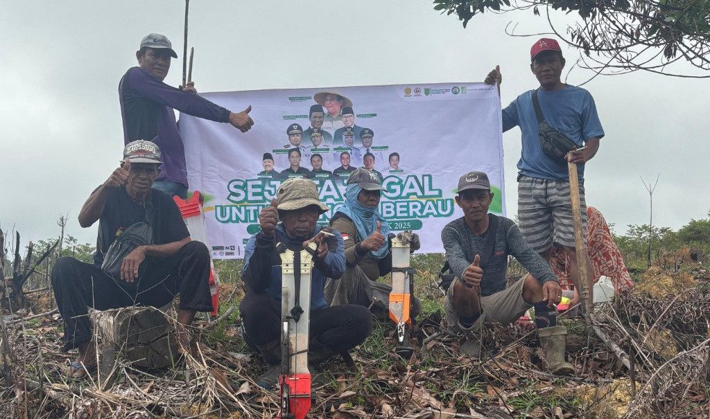 Petani di Berau yang ikut dalam gerakan menanam Padi Gogo