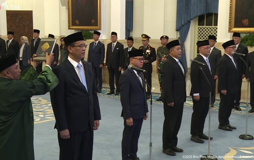 Presiden Prabowo lantik menteri Kabinet Merah Putih