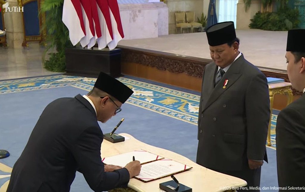 Presiden Prabowo lantik menteri Kabinet Merah Putih