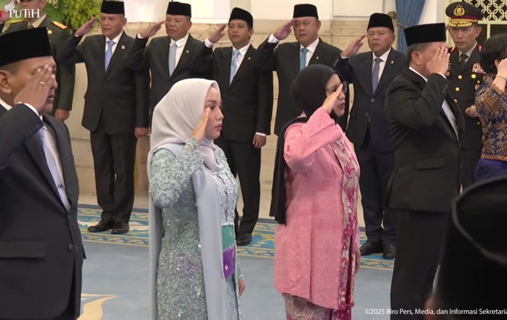 Presiden Prabowo melantik menteri dan wamen Kabinet Merah Putih (YouTube/BPMI Setpres)