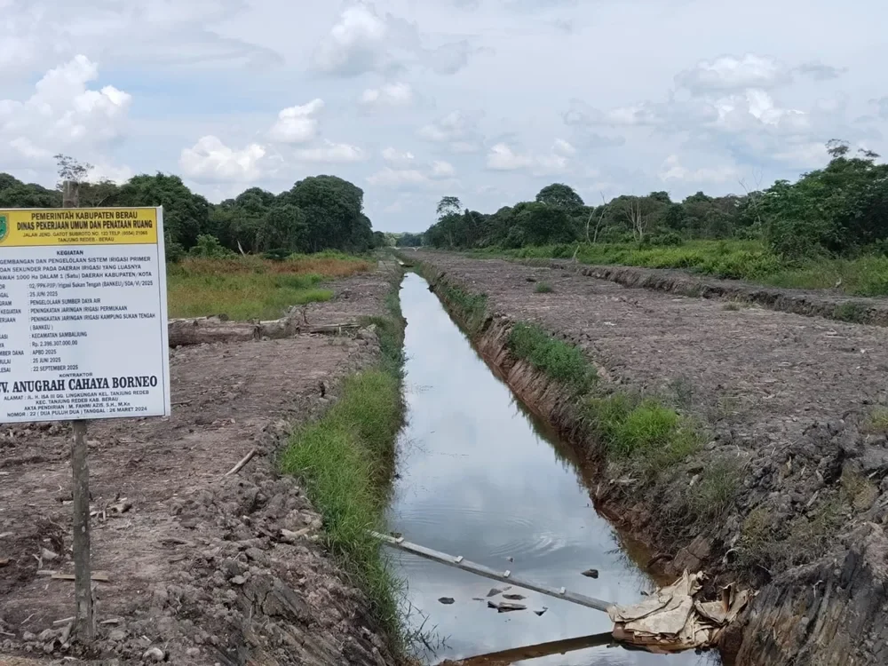 Manfaatkan Galian Irigasi, Akses Pertanian di Sukan Tengah Kini Tersambung 100 Persen