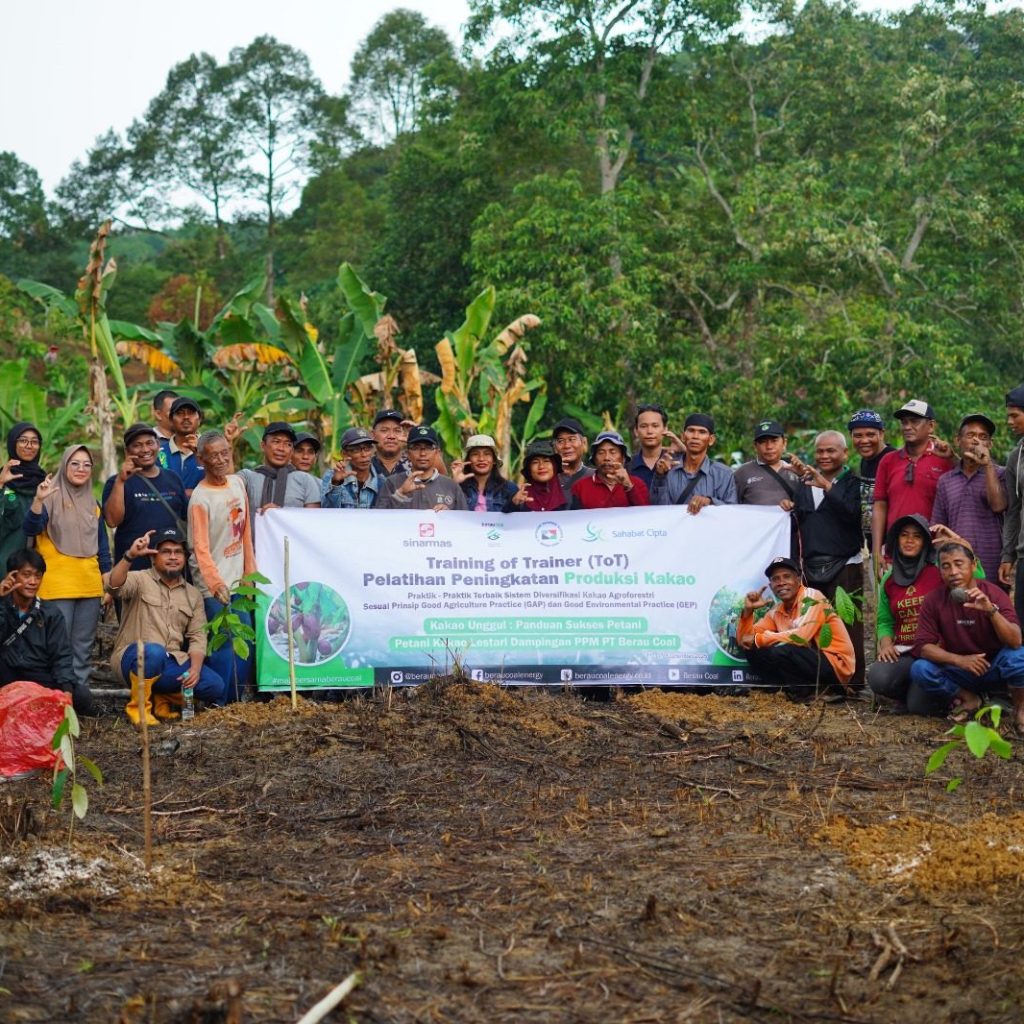 Berau Coal bersama mitra kerja lakukan pelatihan peningkatan produksi Kakao.