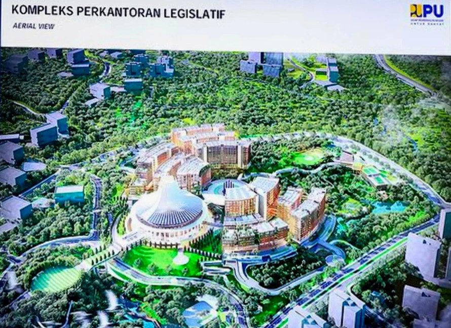 Desain kompleks gedung legislatif di IKN Nusantara (Instagram/@rendering_indonesia)