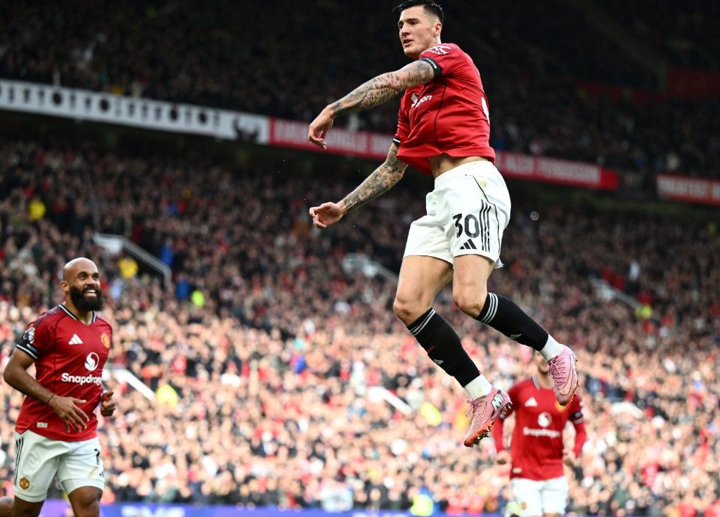 Selebrasi gol Benjamin Sesko di laga Manchester United vs Sunderland (XPelatih Manchester United Ruben Amorim (X/@ManUtd)