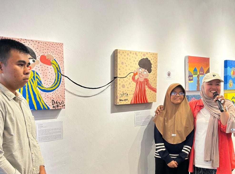 Pameran seni Merayakan Kita menampilkan karya seni dari siswa disabilitas di Berau (Ist)