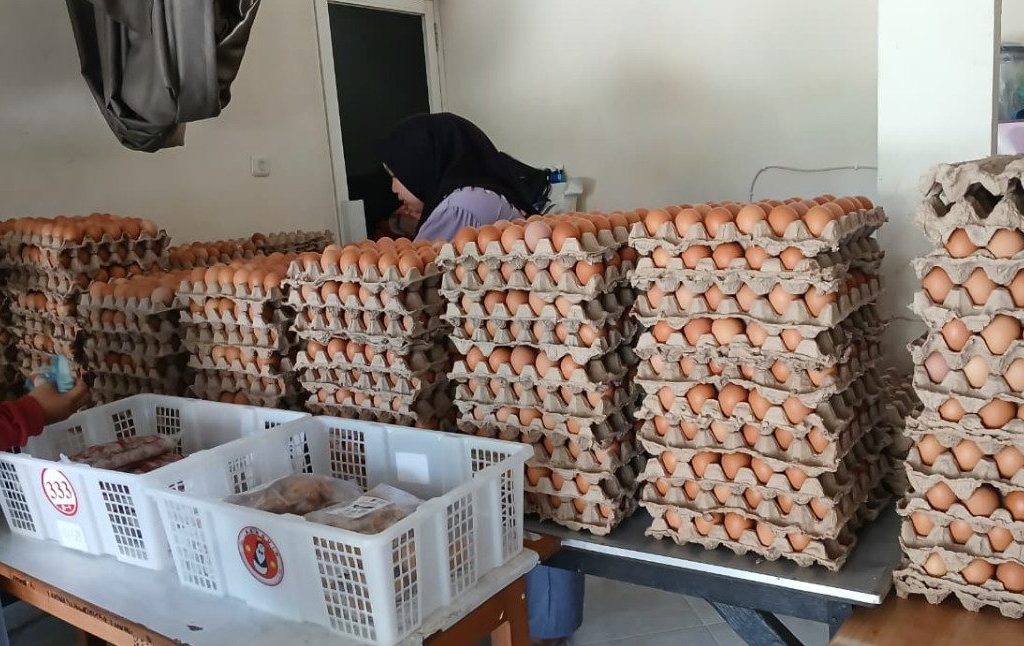 Pedagang telur ayam di Tanjung Redeb, Berau (Andrikni Sholikhati/BT)