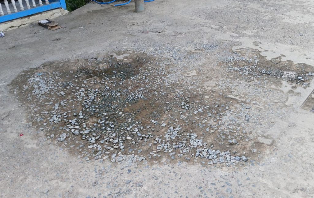 Kondisi jalan di Gang Ketapi, Tanjung Redeb, Berau (Adrikni Sholikhati/BT).