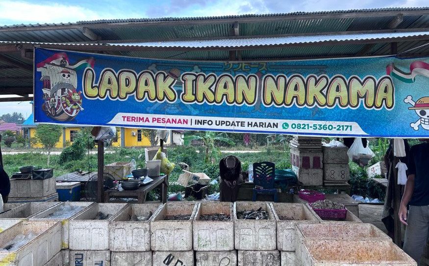 Pedagang ikan di Pasar Ikan Labanan, Teluk Bayur, Berau (Dini Diva Aprilia/BT)