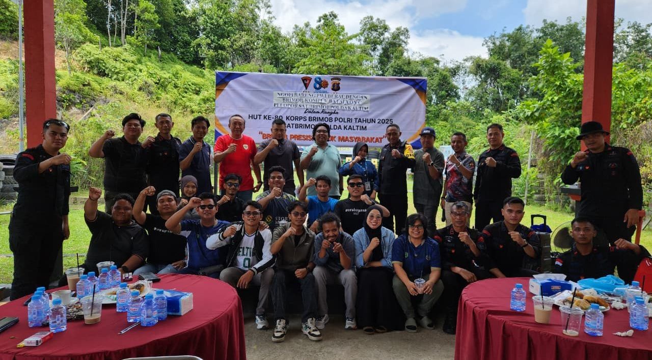 Kompetisi Menembak Amatir Insan Pers Meriahkan HUT ke-80 Brimob di Berau