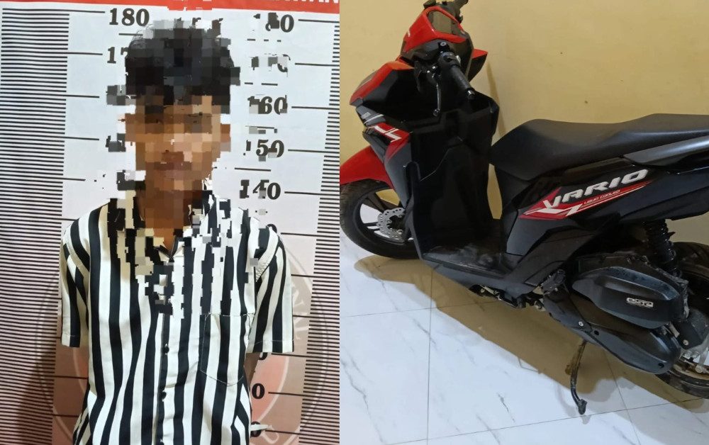 Motor Jemaah Masjid di Tanjung Batu Hilang saat Salat, Kurang 24 Jam Polsek Derawan Ciduk Pelaku