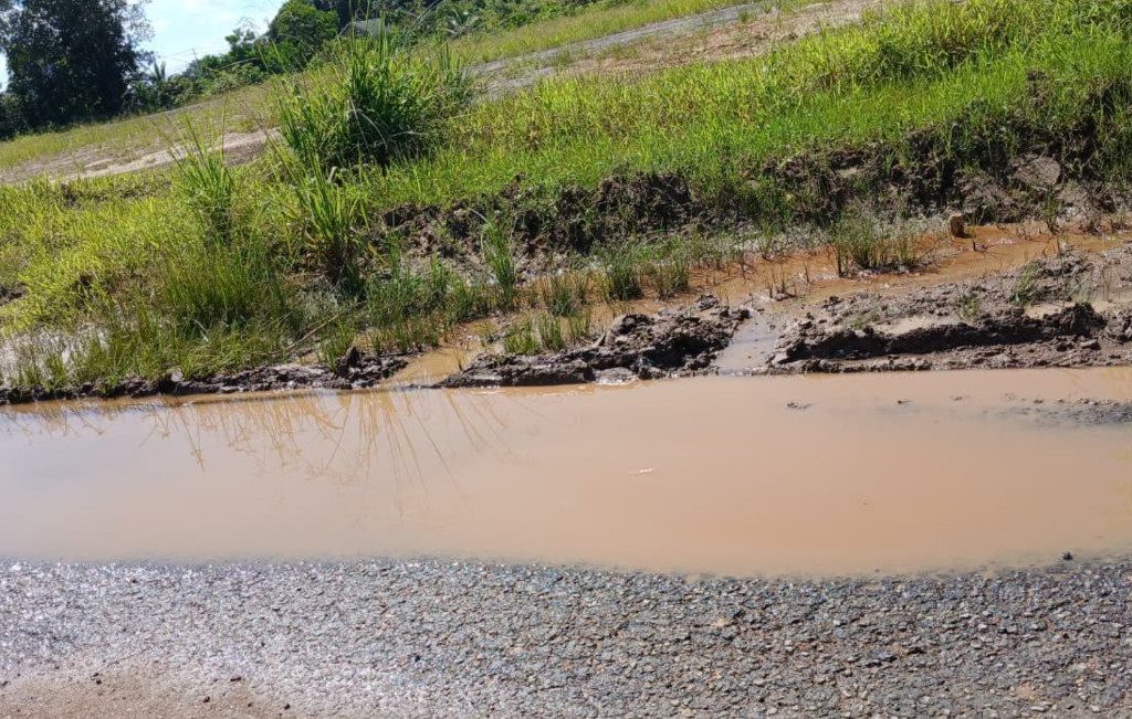 Kondisi Jalan Ma'arif, Gunung Panjang, Tanjung Redeb, Berau (Adrikni/BT)