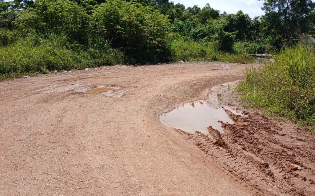 Kondisi Jalan Ma'arif, Gunung Panjang, Tanjung Redeb, Berau (Adrikni/BT)