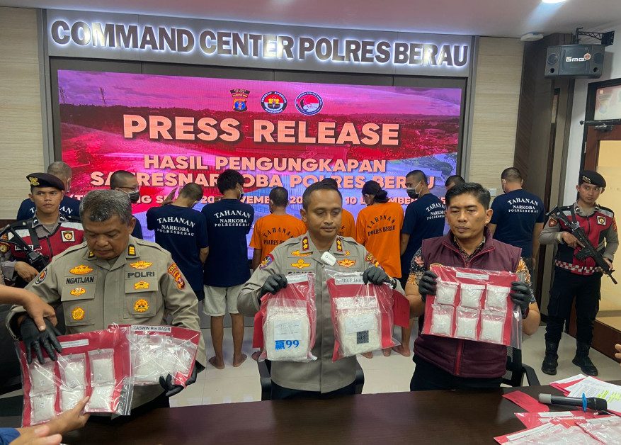 Polres Berau Bongkar 9 Kasus Narkoba, Sita Hampir 3 Kilo Sabu