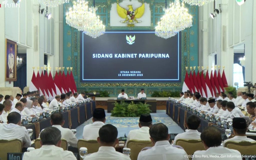 Sidang kabinet paripurna (YouTube/BPMI Setpres)