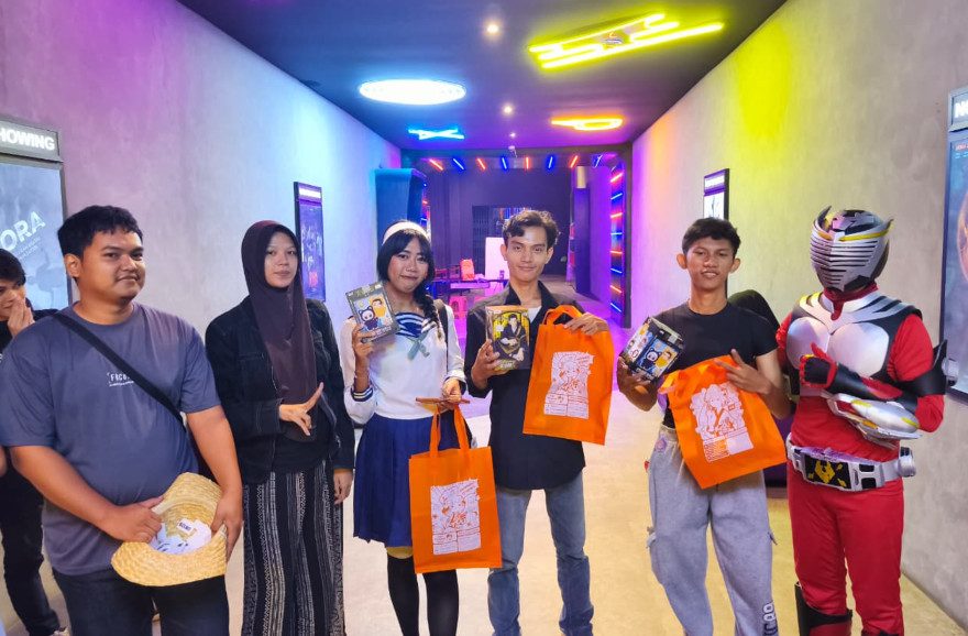 Kegiatan nonton bareng Jujutsu Kaisen oleh Komunitas Hikari Berau (Ist)