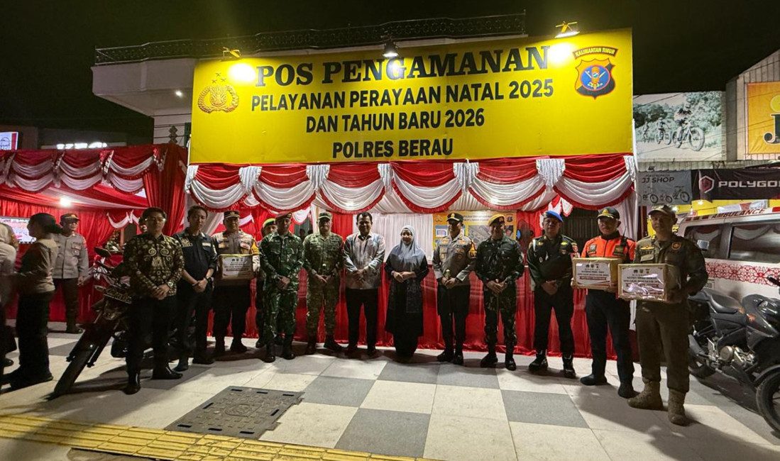 405 Personel Polres Berau Amankan Malam Natal, Pastikan Ibadah Berlangsung Aman dan Tertib
