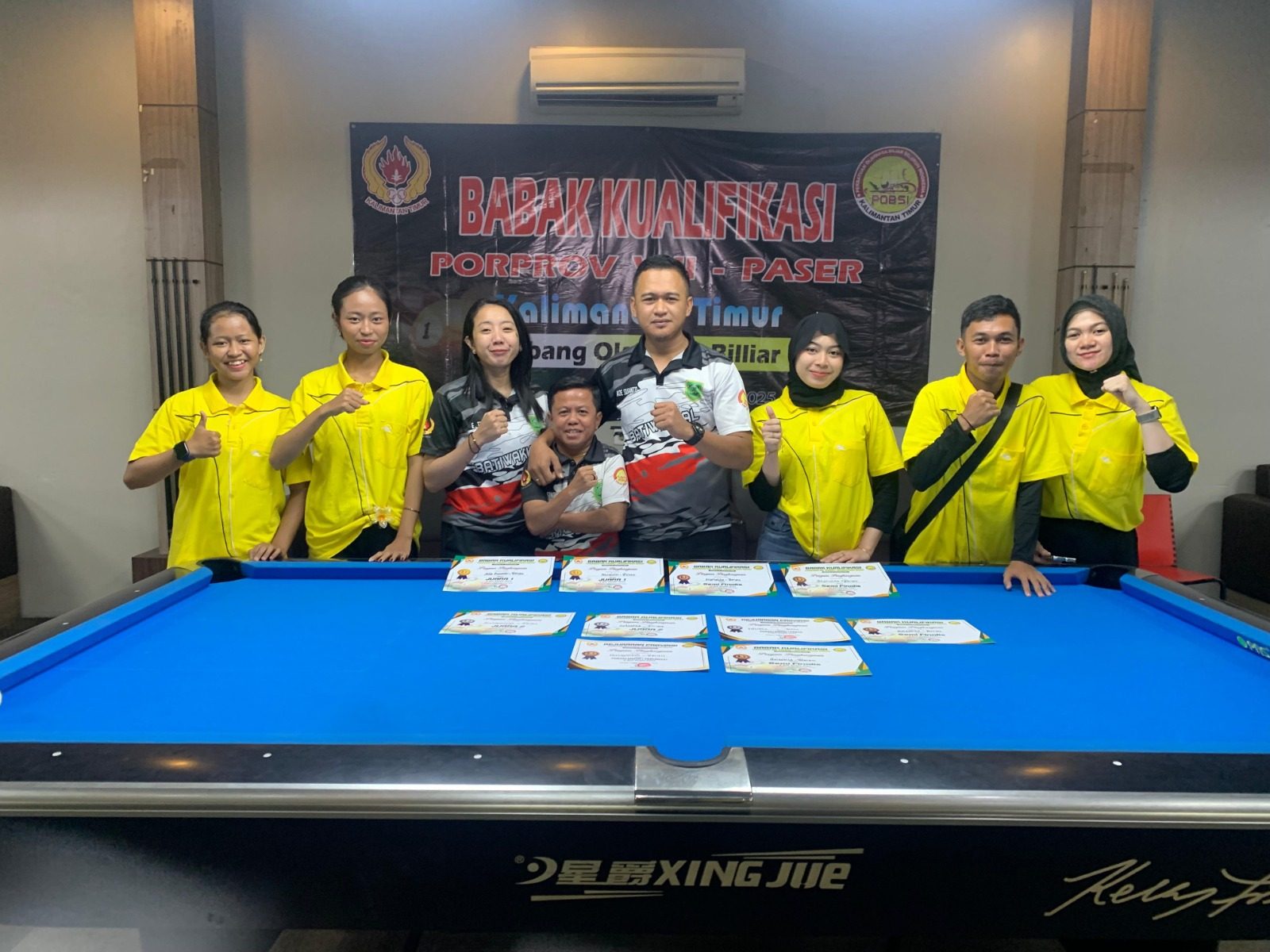 Panen Medali! Atlet Biliar Berau Bawa Pulang 8 Medali dari BK Porprov 2026