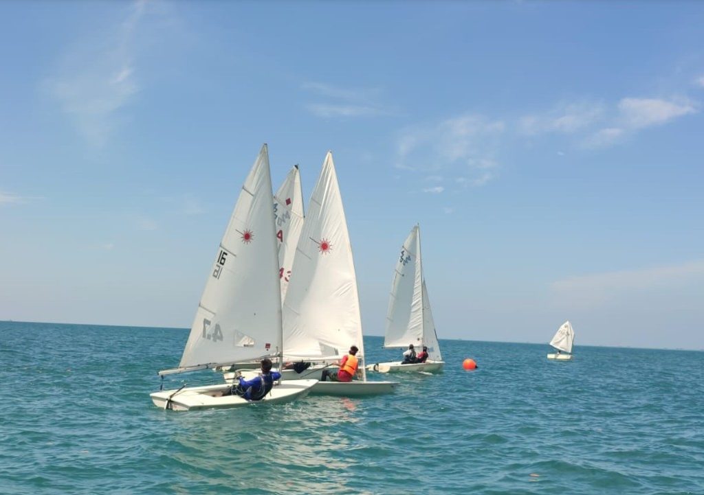 Latihan atlet Perahu Layar Kaltim di Tanjung Batu, Berau (Ist)