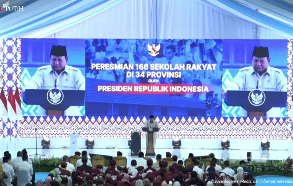 Presiden Prabowo Resmikan 166 Sekolah Rakyat di 34 Provinsi (YouTube/BPMI Setpres)
