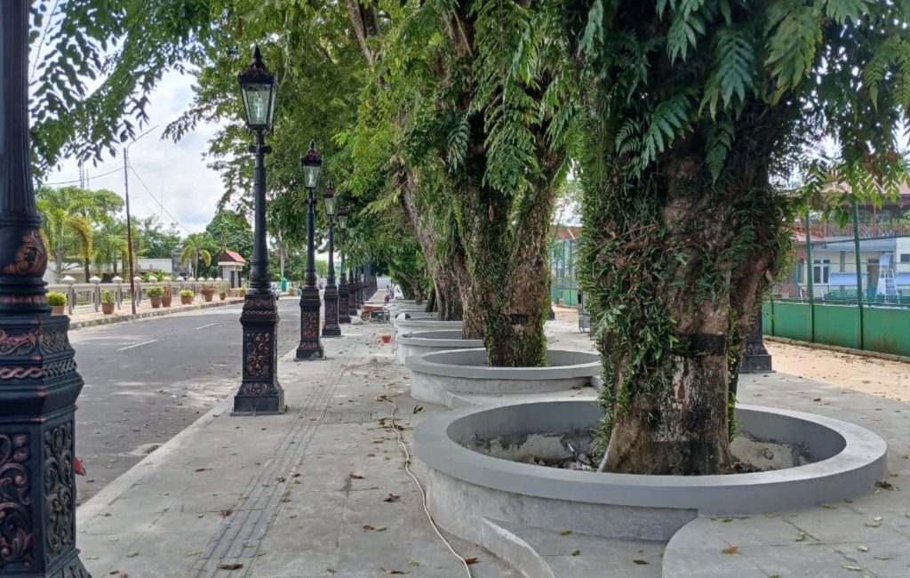 Kondisi kawasan Taman Cendana, Tanjung Redeb, Berau setelah direvitalisasi (Adrikni/BT)