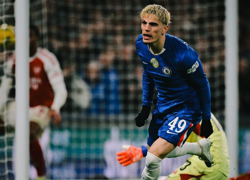 Gol Alejandro Garnacho di laga Carabao Cup Chelsea vs Arsenal (X/@ChelseaFC)
