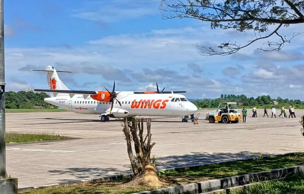 Penerbangan perdana Wings Air rute Bandara Kalimarau Berau - Bandara Maratua (Adrikni/BT)