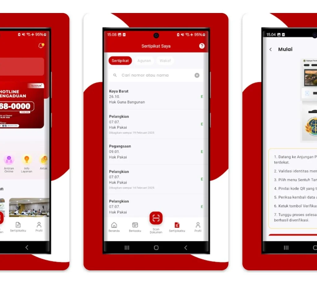 Tampilan aplikasi Sentuh Tanahku (google playstore)