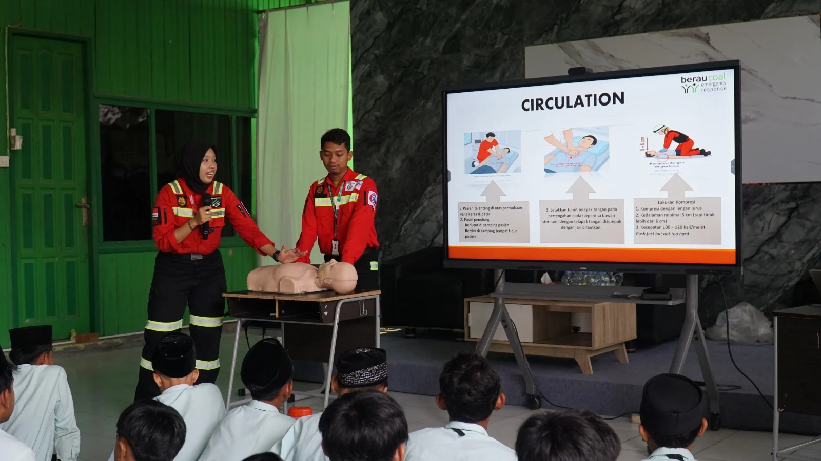 ERG Berau Coal Bekali Siswa SMP Pelatihan Tanggap Darurat